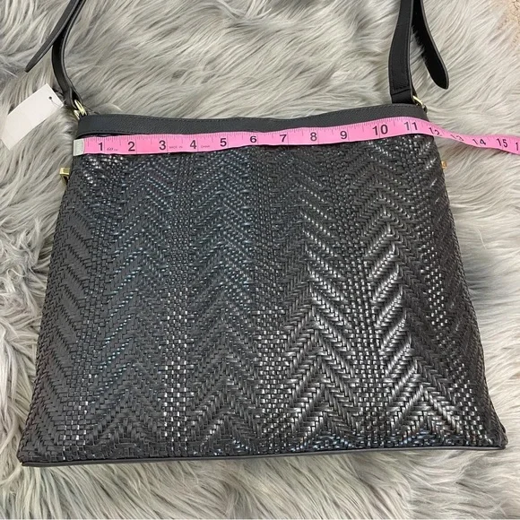 New Talbots Woven Convertible Shoulder Crossbody Bag in Black - Picture 8 of 9